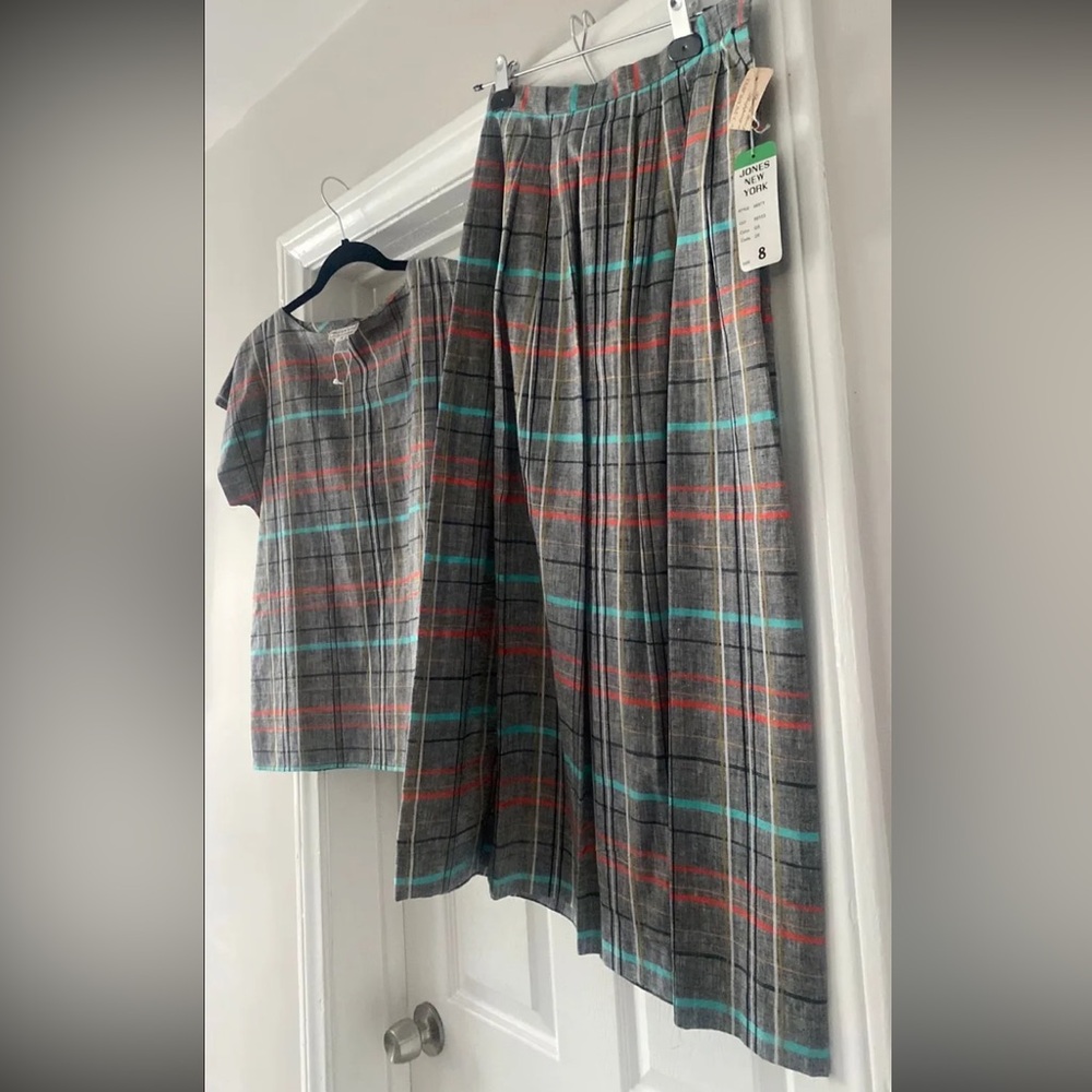 Jones New York Vintage NWT 80s/90s 2-Piece Set Size S Boho Mod Hippie Rare - Picture 13 of 16